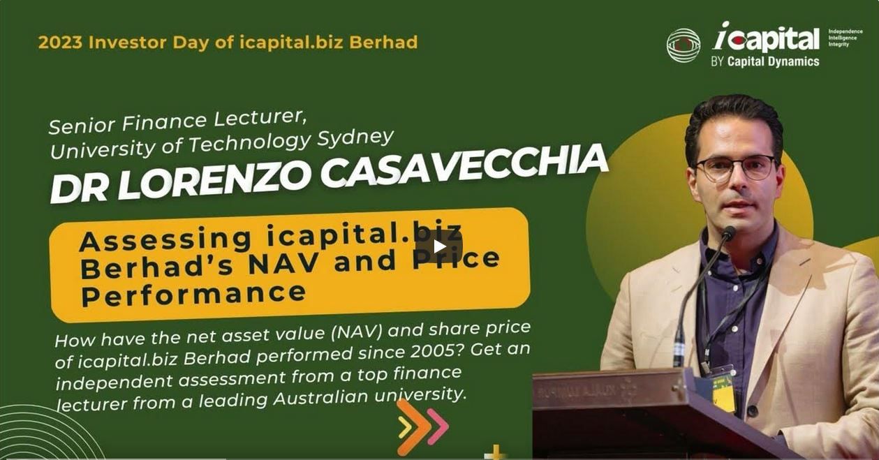 Assessing icapital.biz Berhad's NAV and Price Performance by Dr Lorenzo